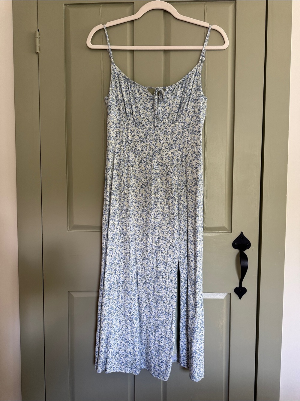 Abercrombie & Fitch Blue Floral Midi Dress XS